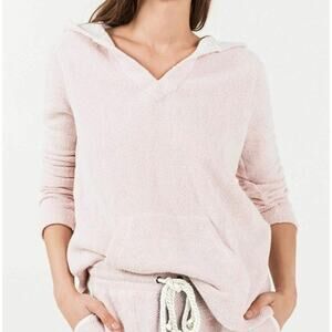 FAHERTY Seabrook Poncho V Neck Knit Pullover Sweatshirt Sweater Pink Women's M